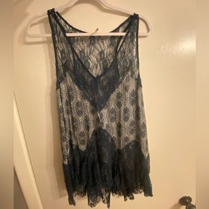 Free People Lace V-neck Tank
